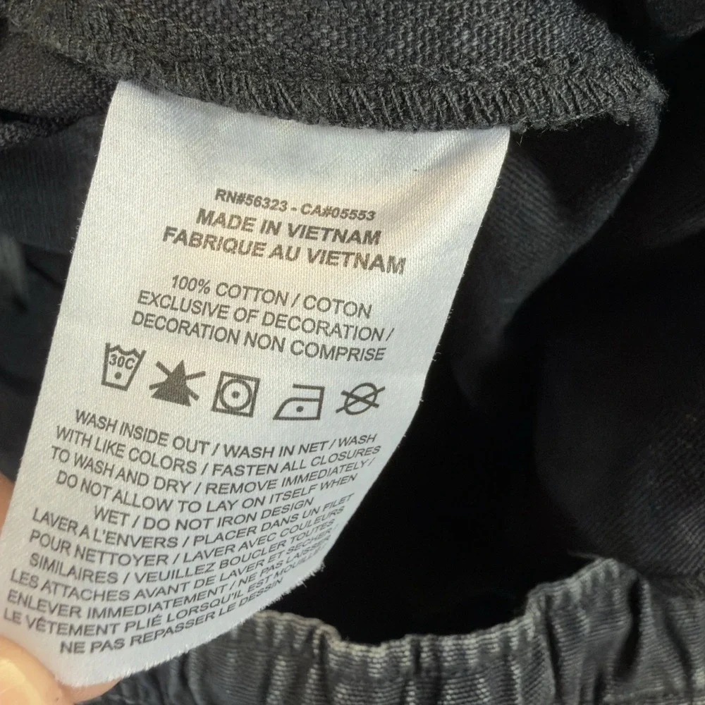 Air Jordan Essentials Chicago Cargo Pants Mens XXL 40x34 Black Washed Canvas